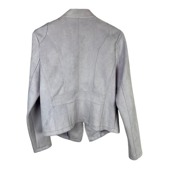 Andrew Marc New York purple Faux Suede Jacket Moto S Small - Picture 4 of 8
